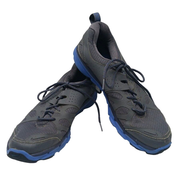 NIKE Flex Trail Running Shoes, #538548-044, Gray & Blue Men US Size 11.5 Pre-Own - Picture 1 of 10